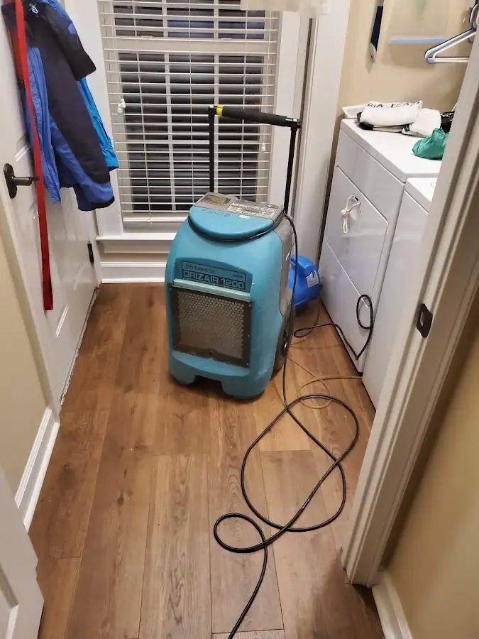 Commercial dehumidifier deployed for Flood Damage Cleanup in Mendota